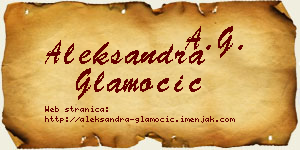 Aleksandra Glamočić vizit kartica